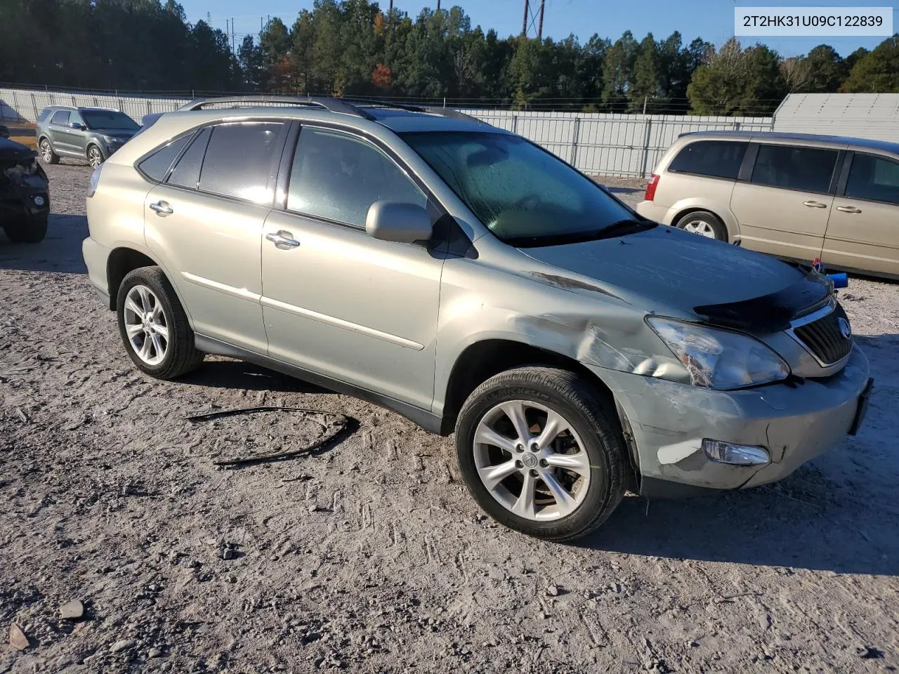 2009 Lexus Rx 350 VIN: 2T2HK31U09C122839 Lot: 76717324