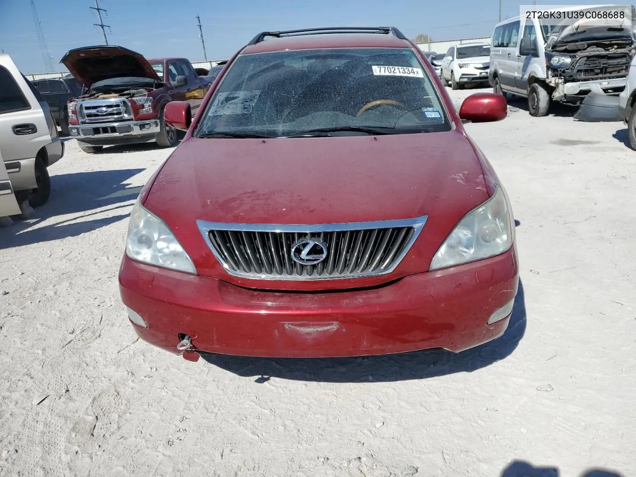 2009 Lexus Rx 350 VIN: 2T2GK31U39C068688 Lot: 77021334