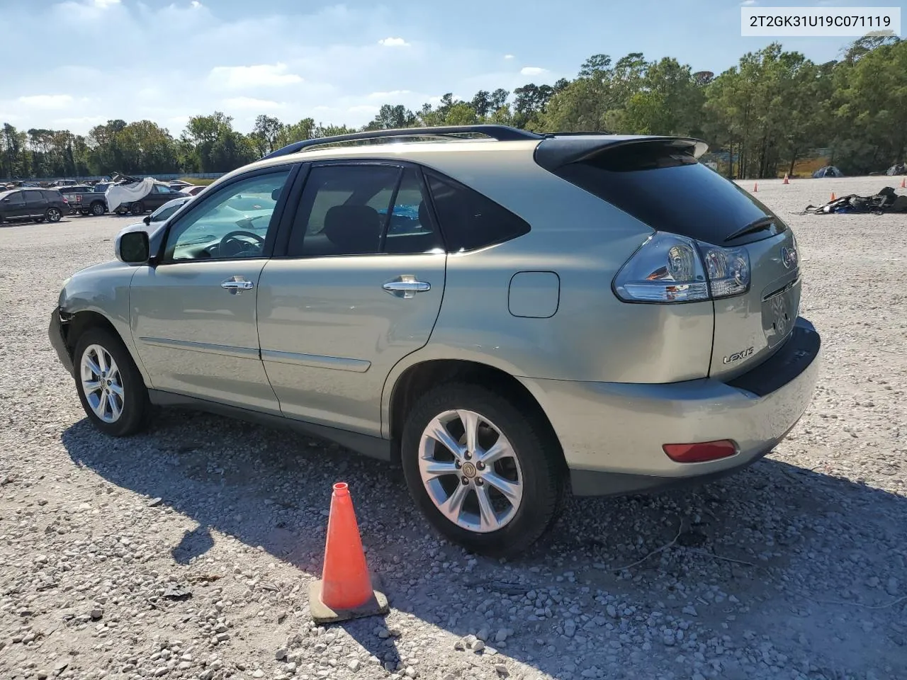 2009 Lexus Rx 350 VIN: 2T2GK31U19C071119 Lot: 77564474