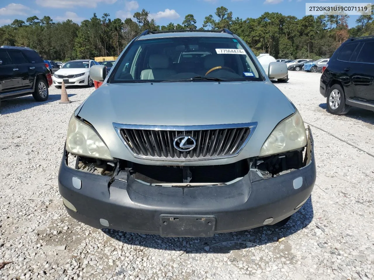 2009 Lexus Rx 350 VIN: 2T2GK31U19C071119 Lot: 77564474