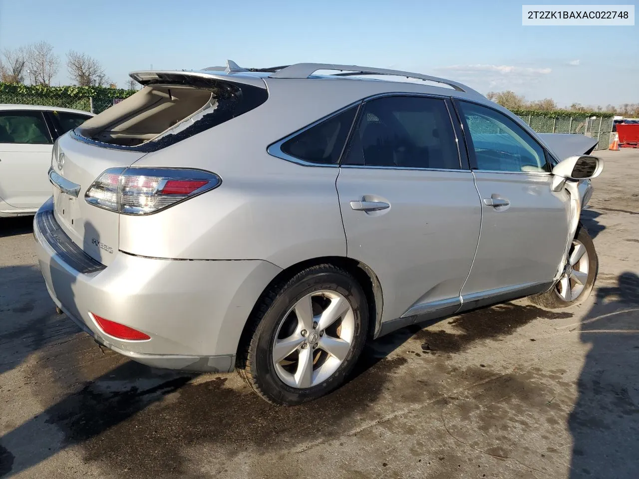 2010 Lexus Rx 350 VIN: 2T2ZK1BAXAC022748 Lot: 44408434