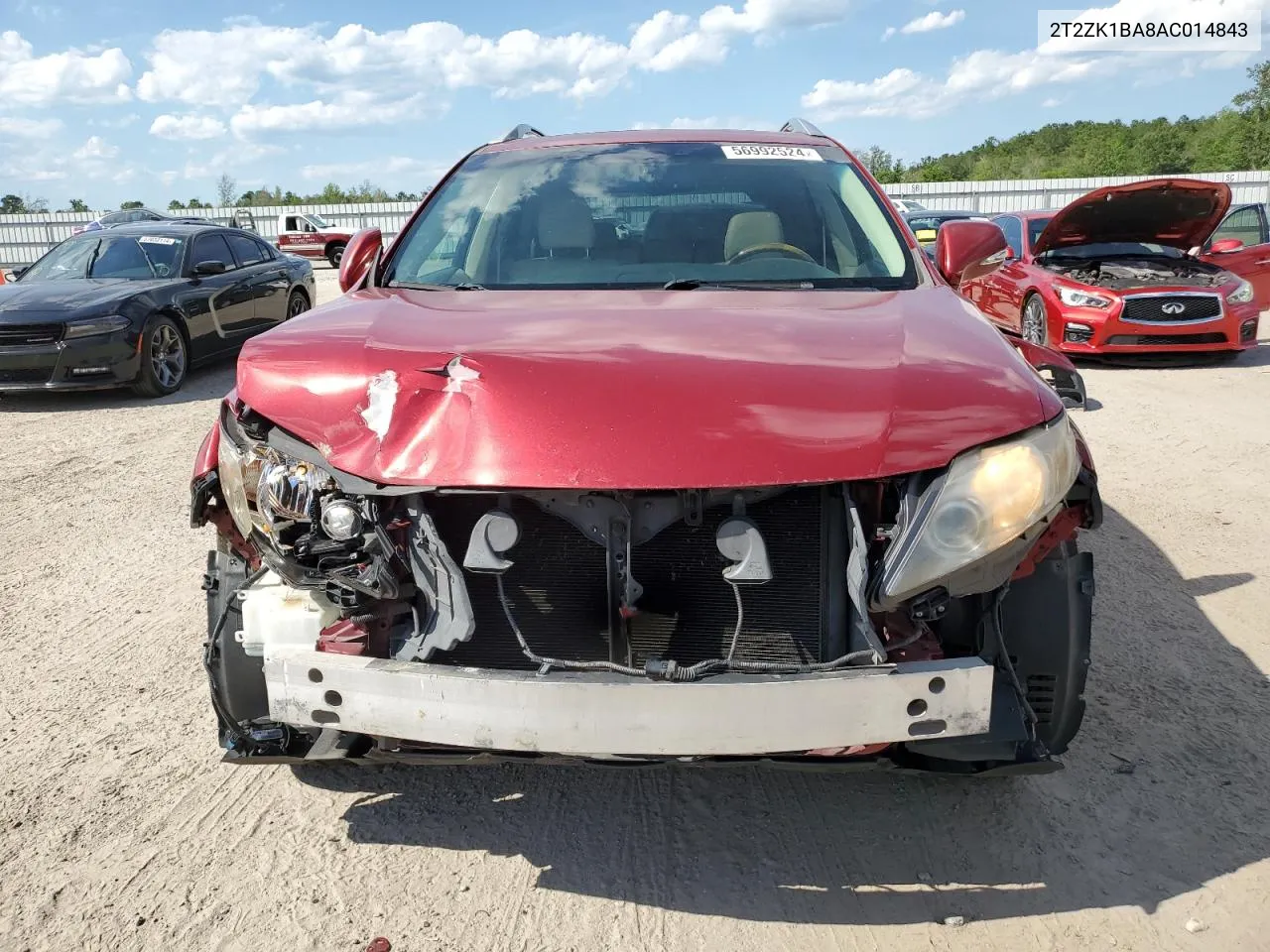 2010 Lexus Rx 350 VIN: 2T2ZK1BA8AC014843 Lot: 56992524