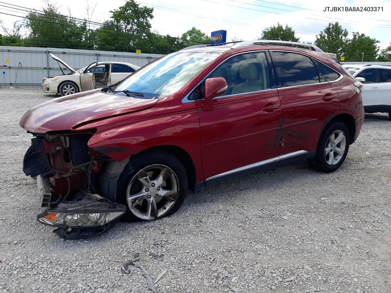 2010 Lexus Rx 350 VIN: JTJBK1BA8A2403371 Lot: 61015594