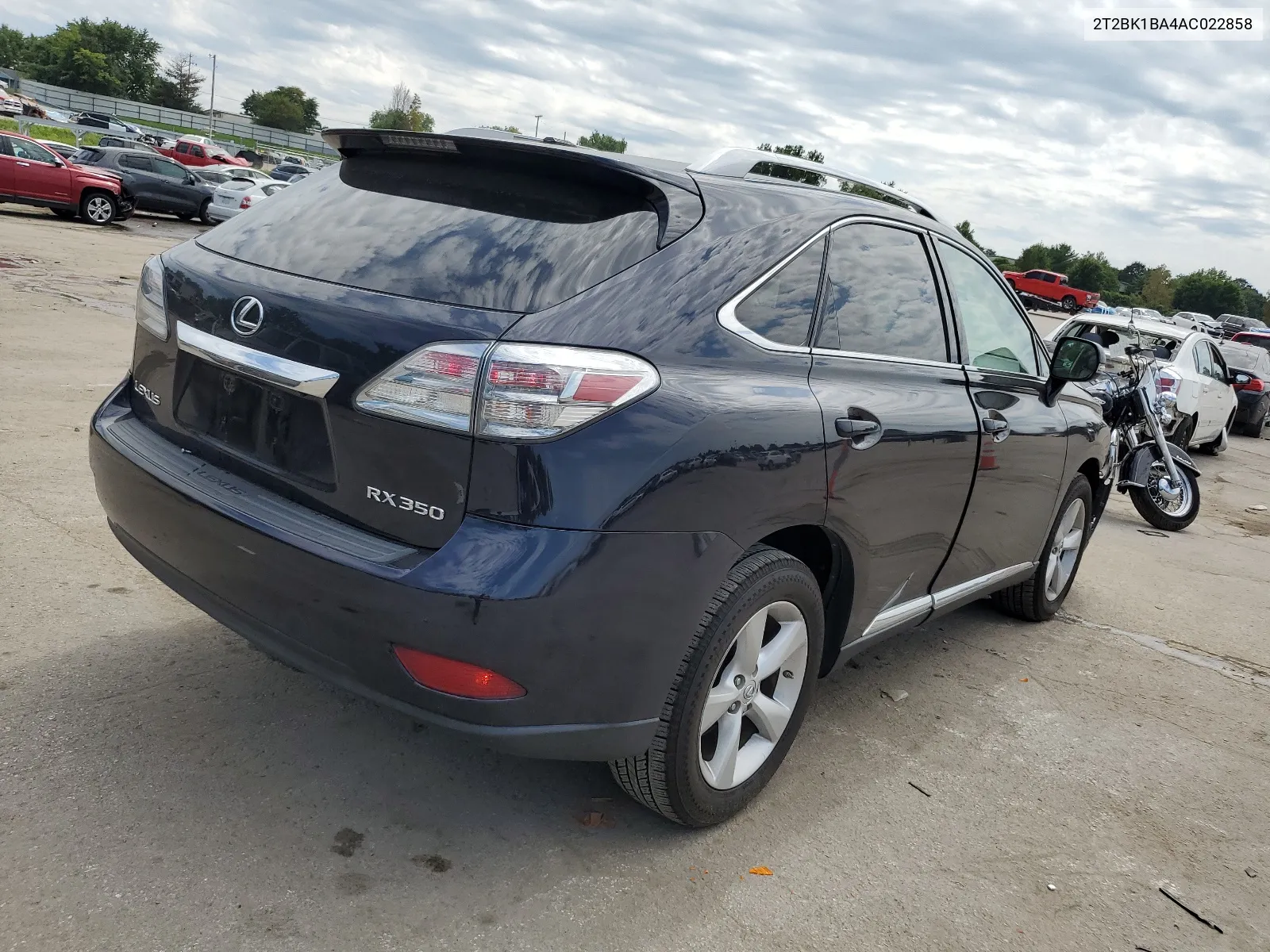 2010 Lexus Rx 350 VIN: 2T2BK1BA4AC022858 Lot: 67508034