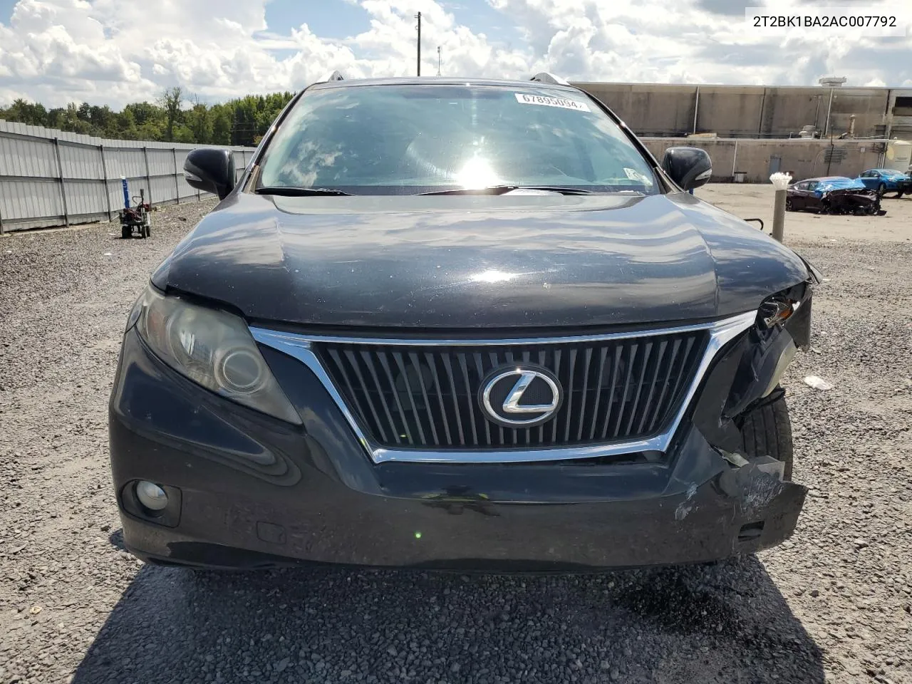 2010 Lexus Rx 350 VIN: 2T2BK1BA2AC007792 Lot: 67895094