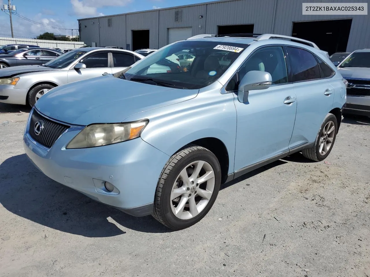 2010 Lexus Rx 350 VIN: 2T2ZK1BAXAC025343 Lot: 67928694