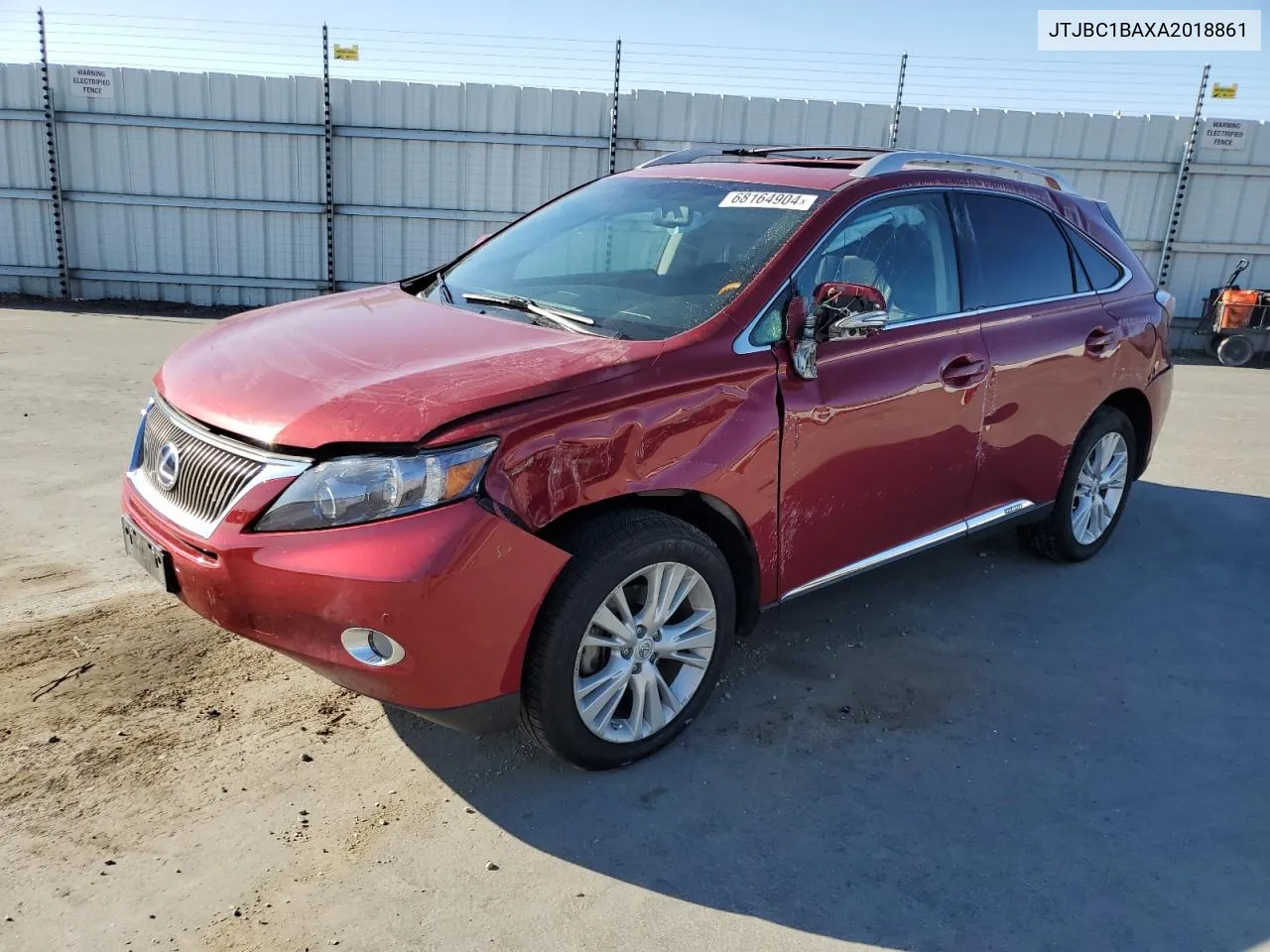 2010 Lexus Rx 450H VIN: JTJBC1BAXA2018861 Lot: 68164904