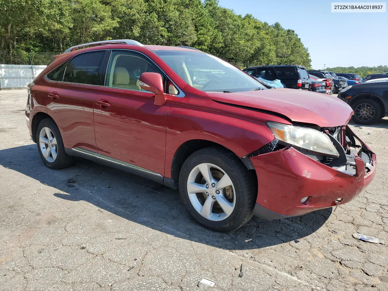 2010 Lexus Rx 350 VIN: 2T2ZK1BA4AC018937 Lot: 69259794