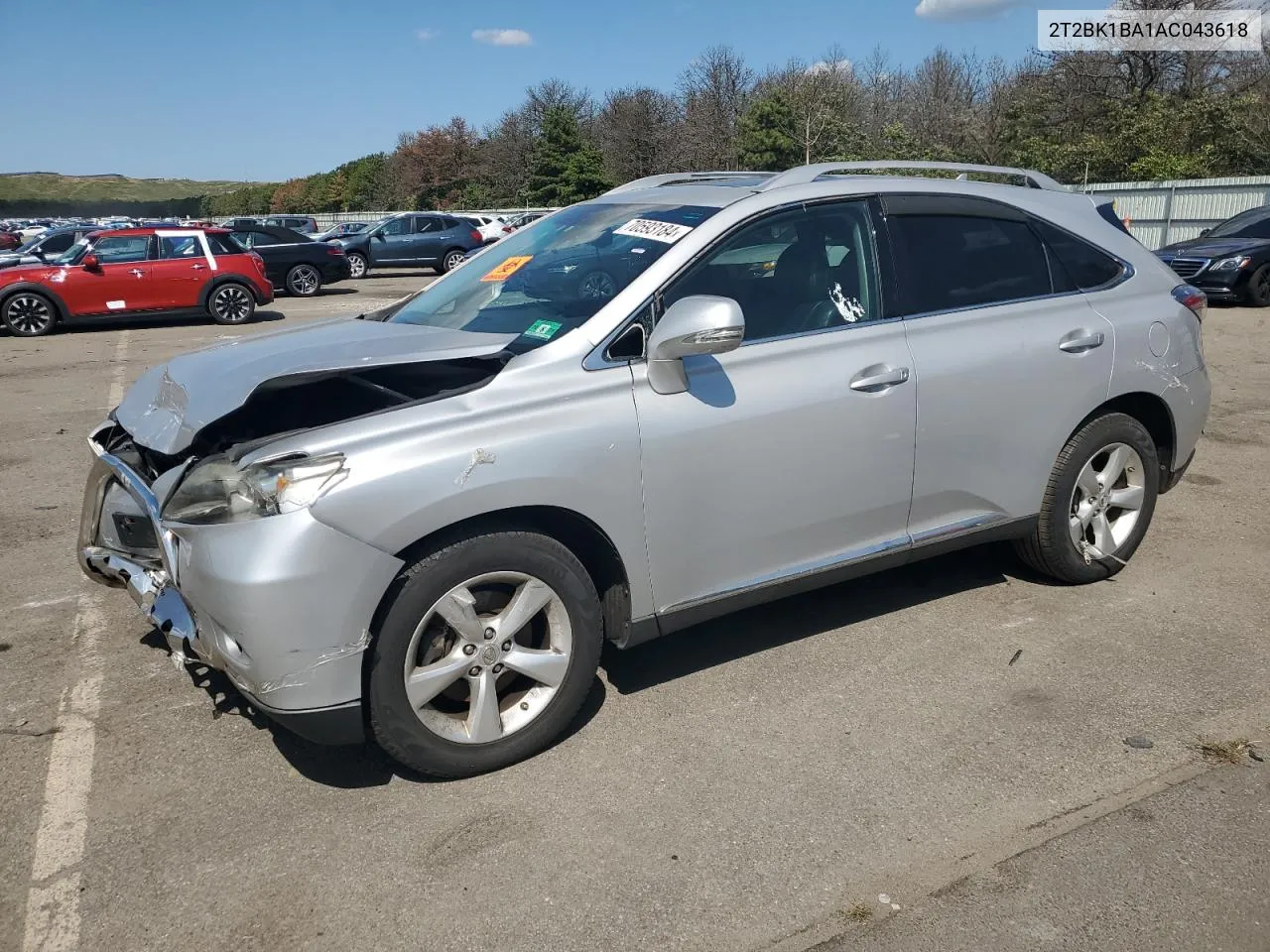 2010 Lexus Rx 350 VIN: 2T2BK1BA1AC043618 Lot: 70593184