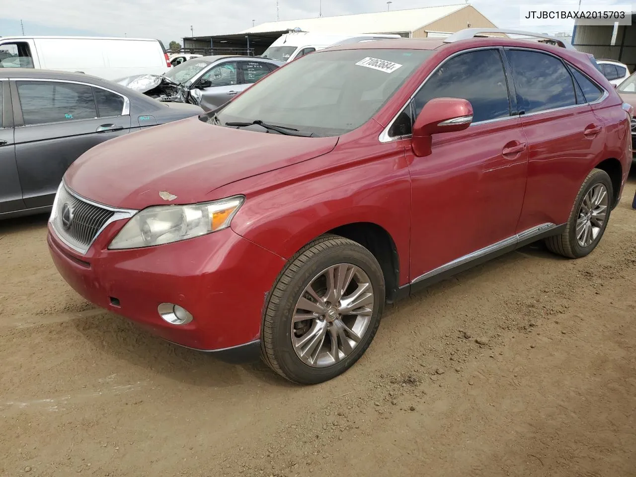 2010 Lexus Rx 450H VIN: JTJBC1BAXA2015703 Lot: 71063684