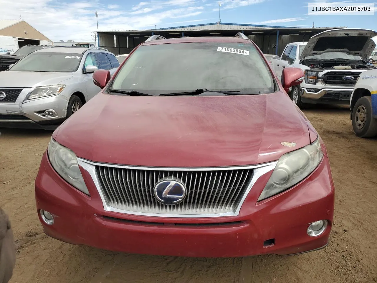 2010 Lexus Rx 450H VIN: JTJBC1BAXA2015703 Lot: 71063684