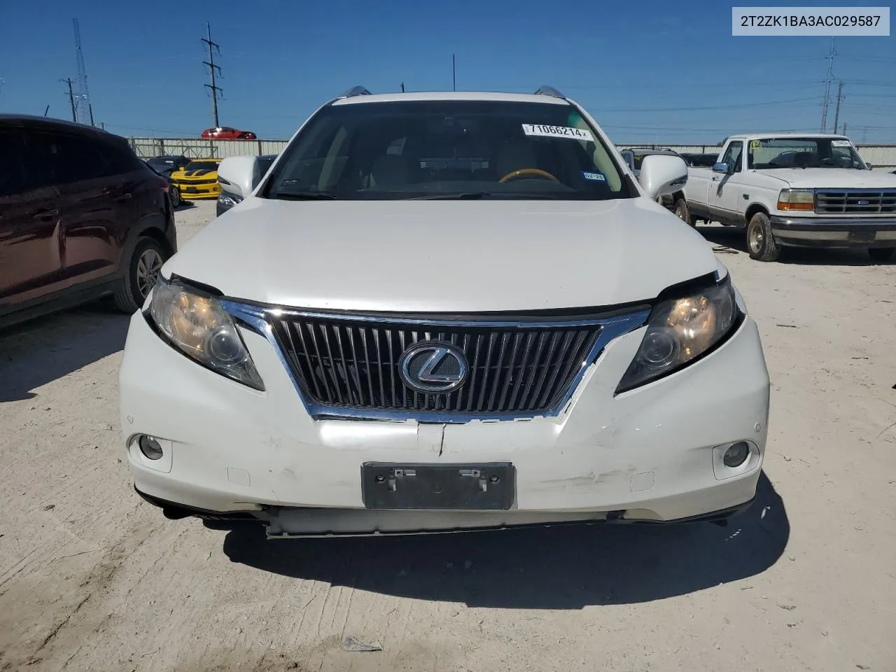 2010 Lexus Rx 350 VIN: 2T2ZK1BA3AC029587 Lot: 71066214