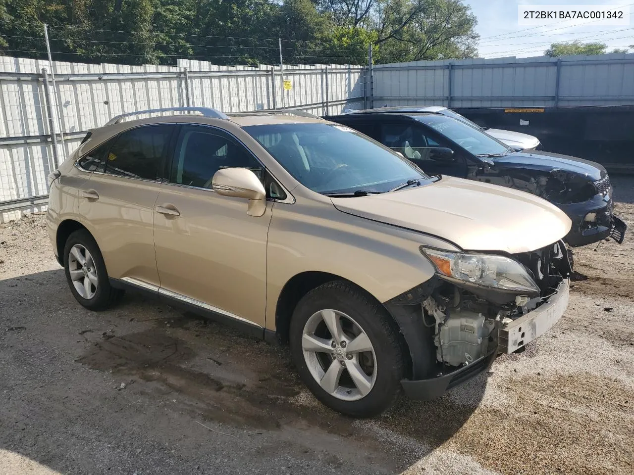 2010 Lexus Rx 350 VIN: 2T2BK1BA7AC001342 Lot: 71404754