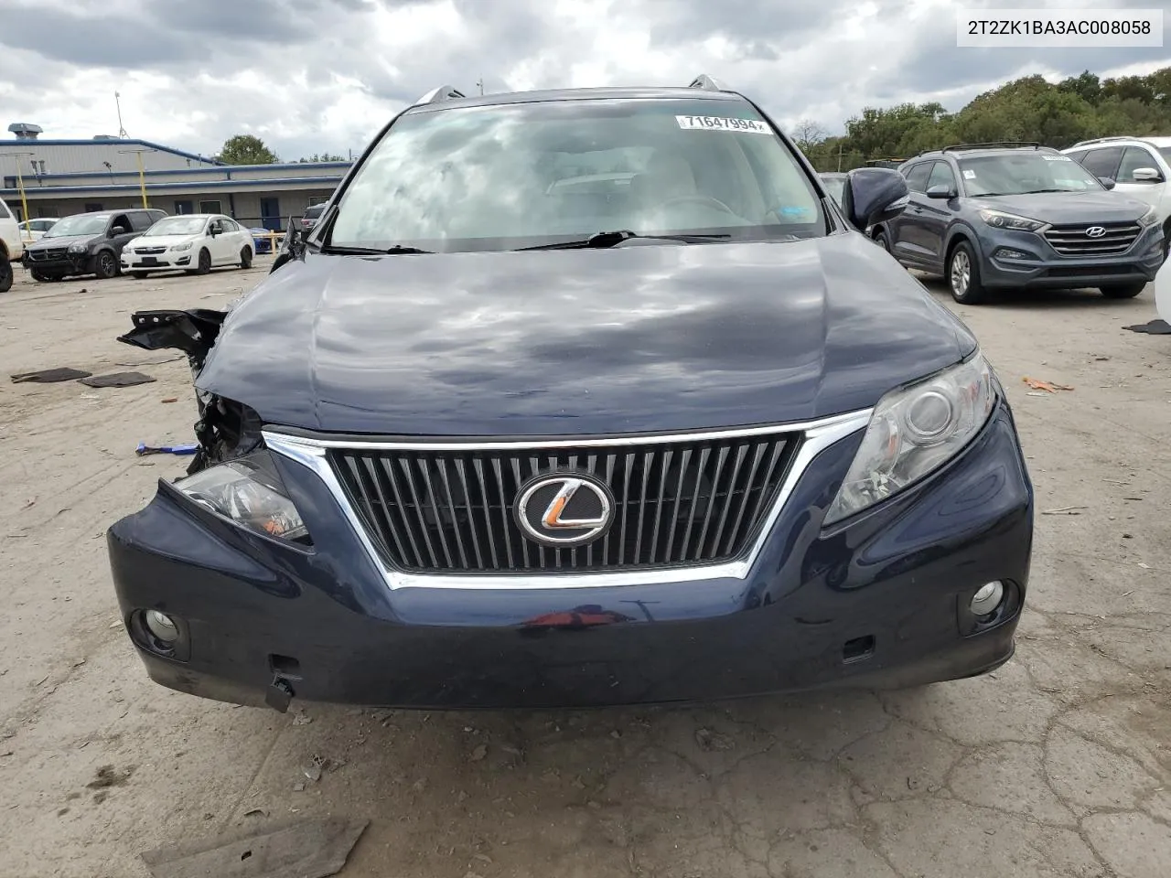 2010 Lexus Rx 350 VIN: 2T2ZK1BA3AC008058 Lot: 71647994