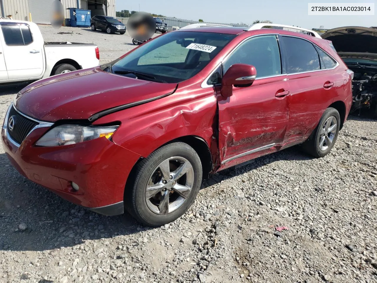 2010 Lexus Rx 350 VIN: 2T2BK1BA1AC023014 Lot: 71648224