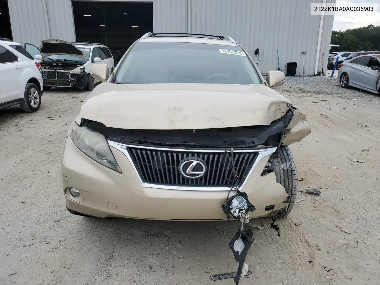 2T2ZK1BA0AC036903 2010 Lexus Rx 350