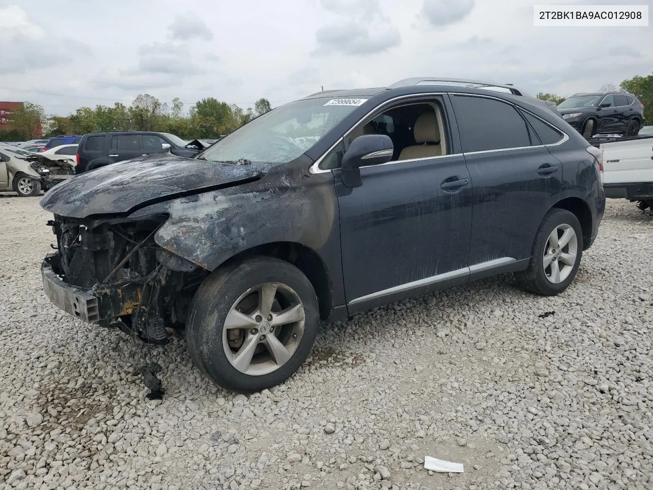 2010 Lexus Rx 350 VIN: 2T2BK1BA9AC012908 Lot: 72999654