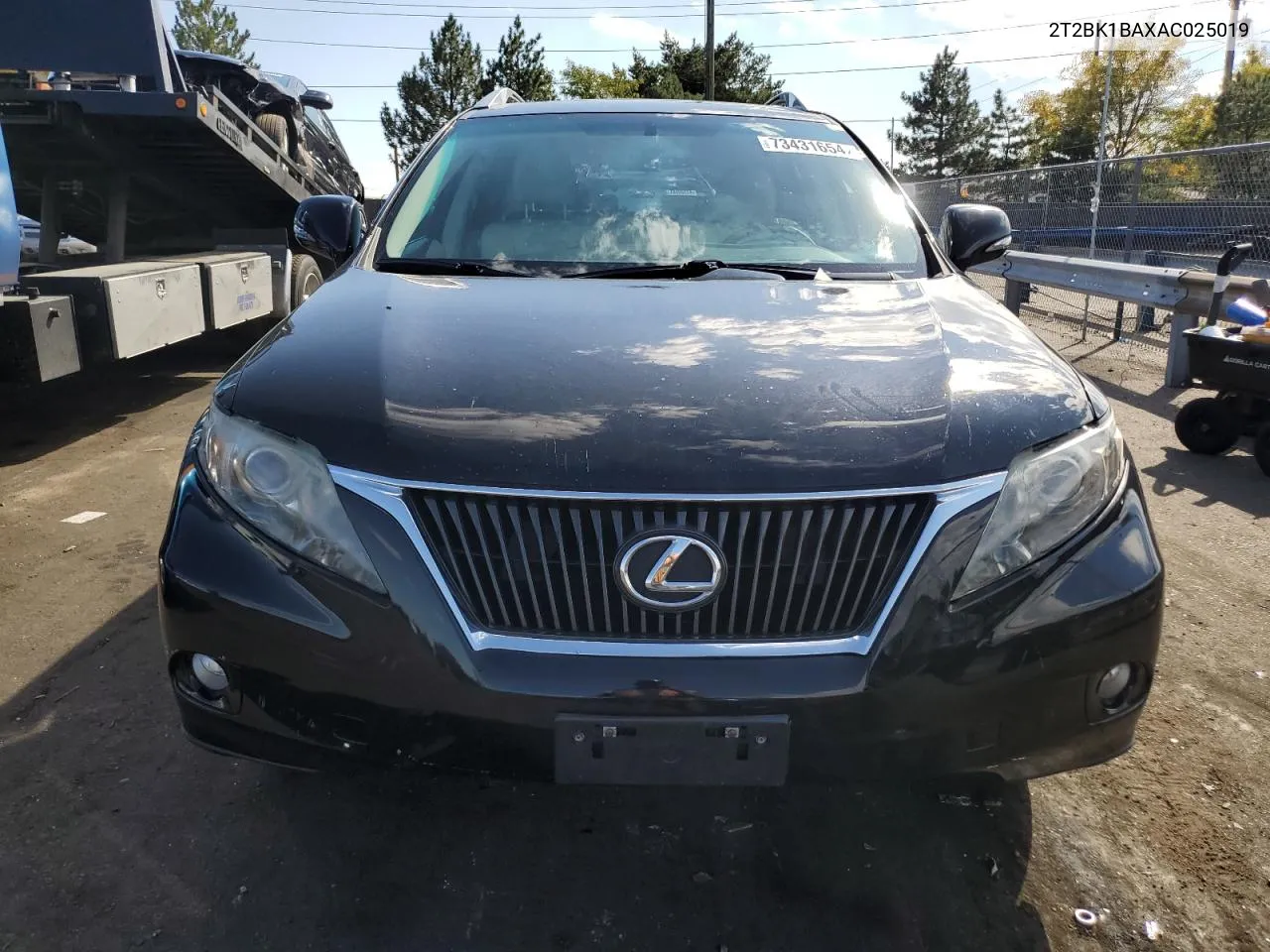 2010 Lexus Rx 350 VIN: 2T2BK1BAXAC025019 Lot: 73431654