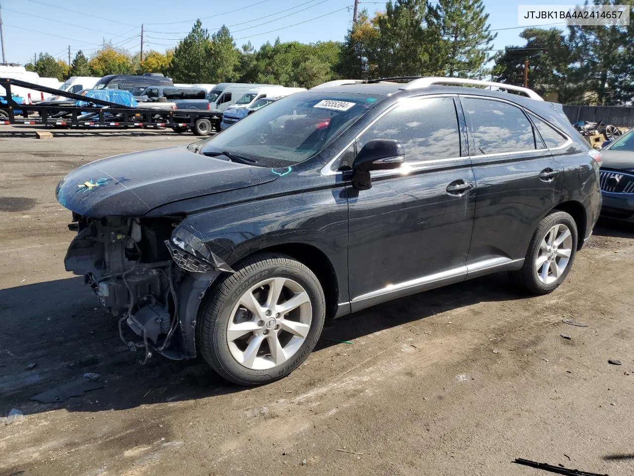 2010 Lexus Rx 350 VIN: JTJBK1BA4A2414657 Lot: 73555394