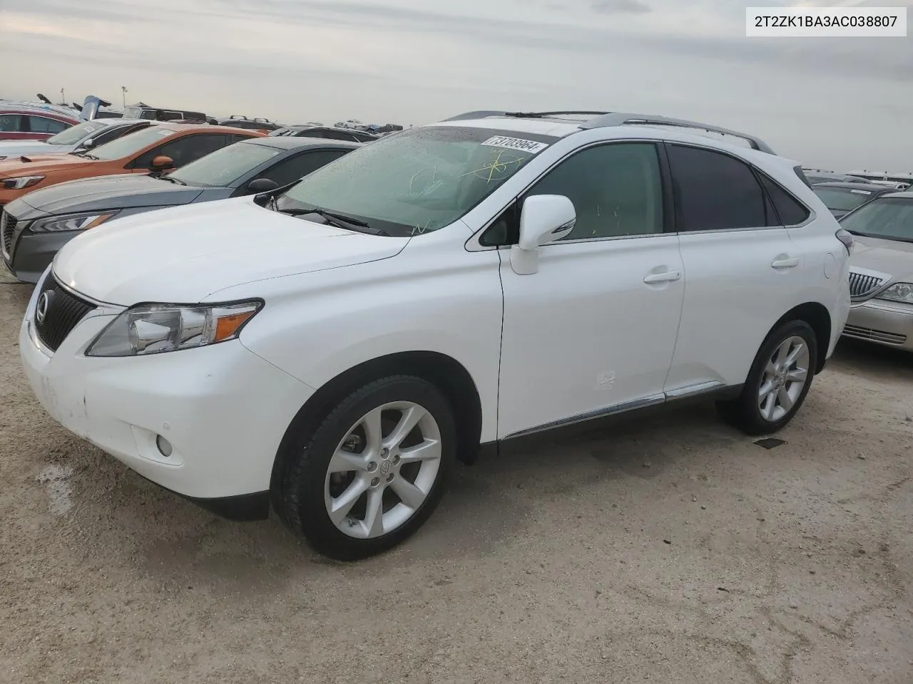 2010 Lexus Rx 350 VIN: 2T2ZK1BA3AC038807 Lot: 73703964