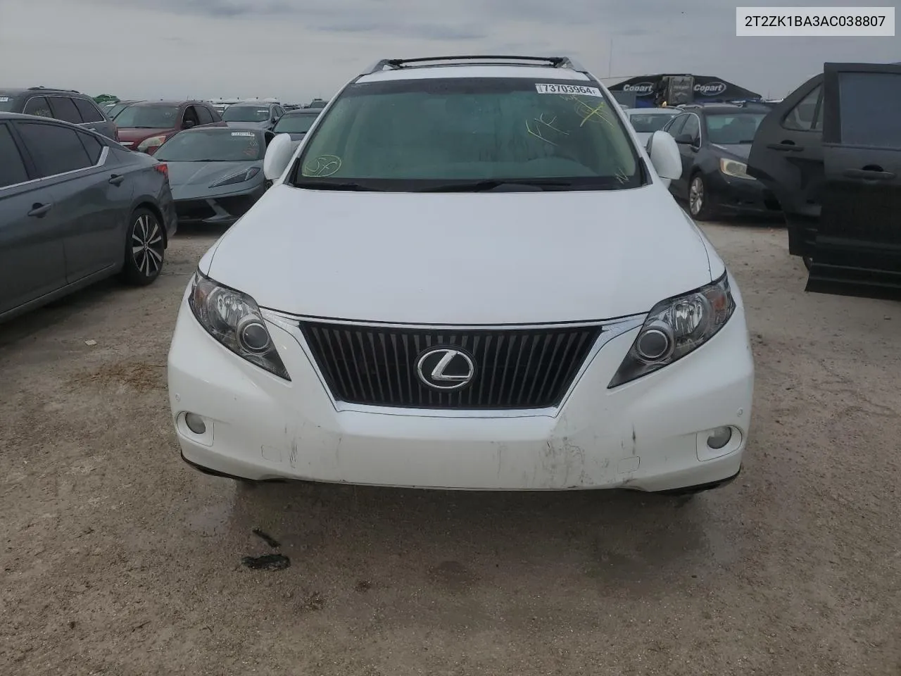 2010 Lexus Rx 350 VIN: 2T2ZK1BA3AC038807 Lot: 73703964