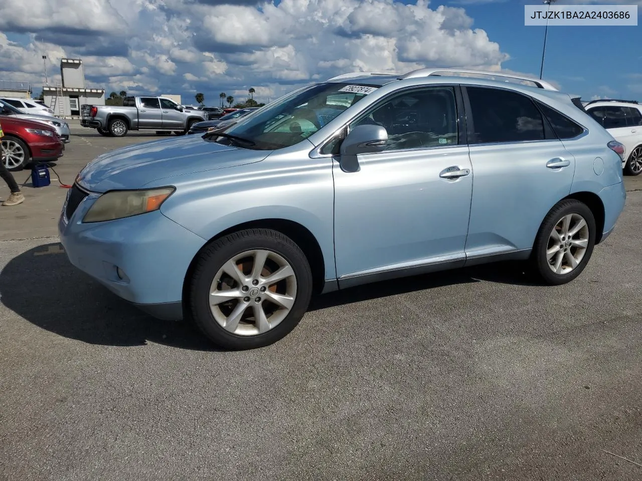 2010 Lexus Rx 350 VIN: JTJZK1BA2A2403686 Lot: 73927874