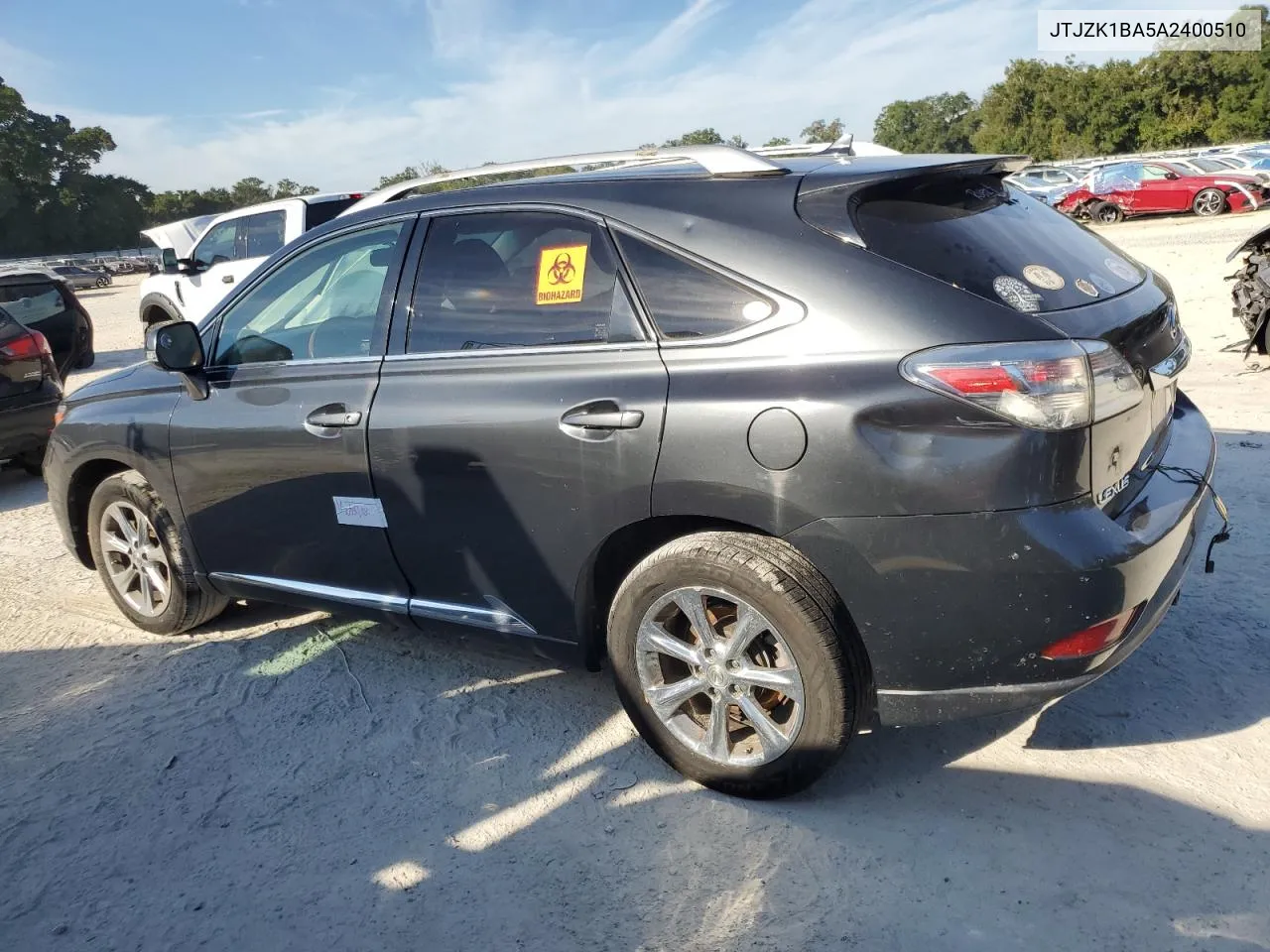 2010 Lexus Rx 350 VIN: JTJZK1BA5A2400510 Lot: 74031194