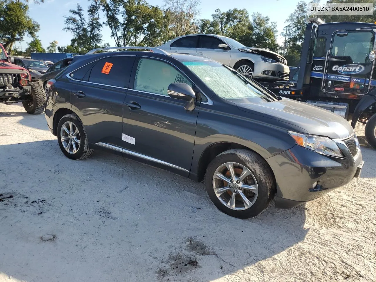 2010 Lexus Rx 350 VIN: JTJZK1BA5A2400510 Lot: 74031194