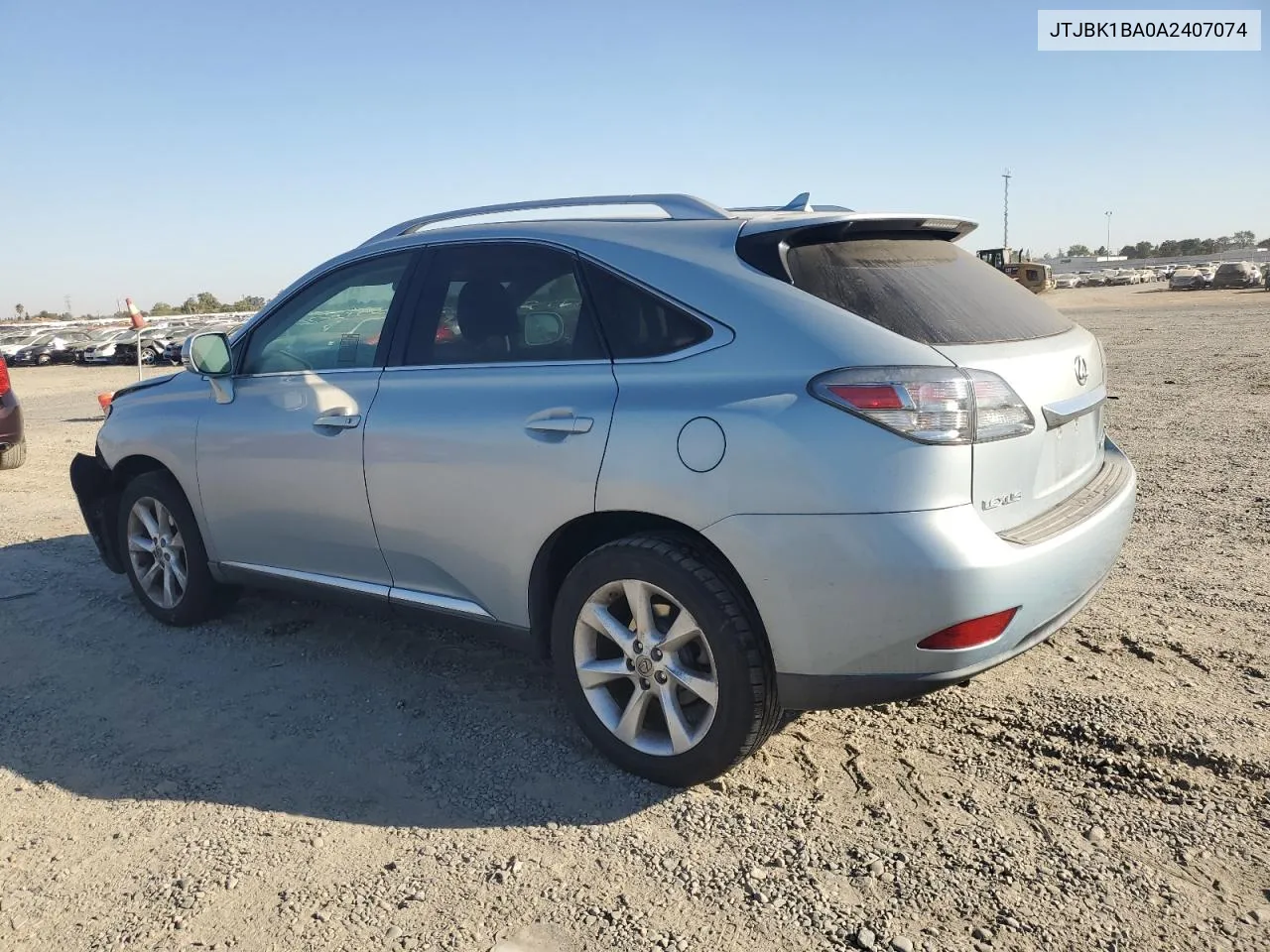 2010 Lexus Rx 350 VIN: JTJBK1BA0A2407074 Lot: 74063634