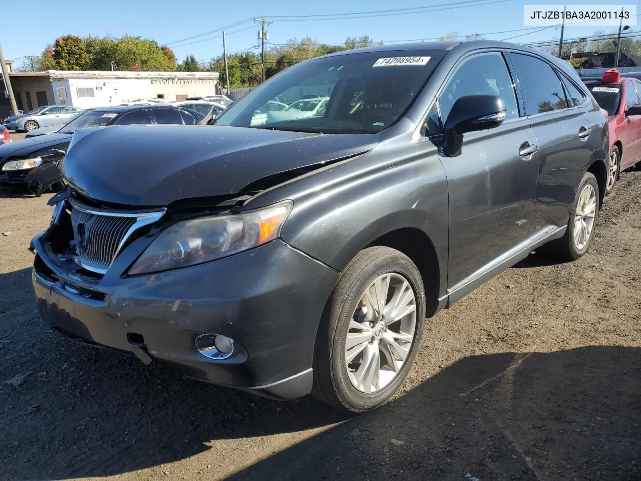 2010 Lexus Rx 450H VIN: JTJZB1BA3A2001143 Lot: 74298954