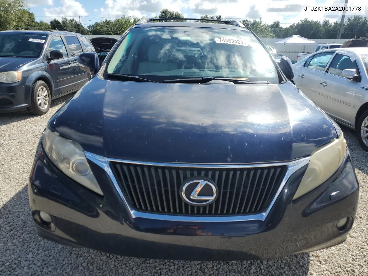 2010 Lexus Rx 350 VIN: JTJZK1BA2A2001778 Lot: 74553424