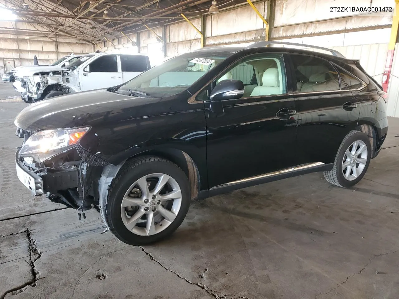 2010 Lexus Rx 350 VIN: 2T2ZK1BA0AC001472 Lot: 74587884