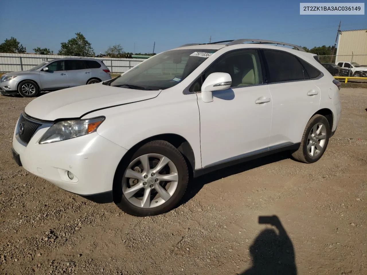 2010 Lexus Rx 350 VIN: 2T2ZK1BA3AC036149 Lot: 75018364