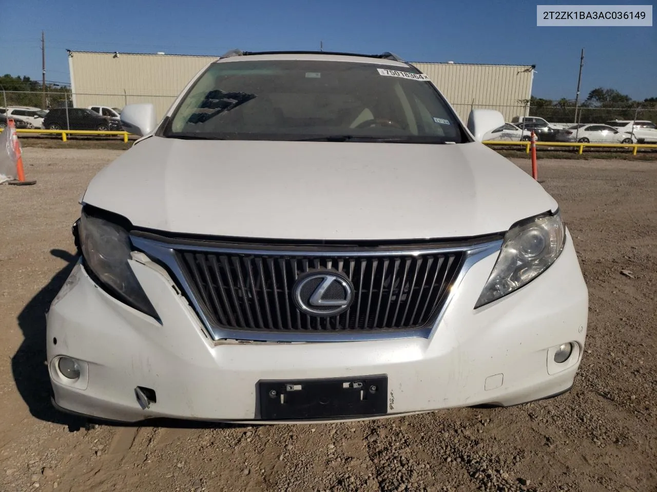 2010 Lexus Rx 350 VIN: 2T2ZK1BA3AC036149 Lot: 75018364