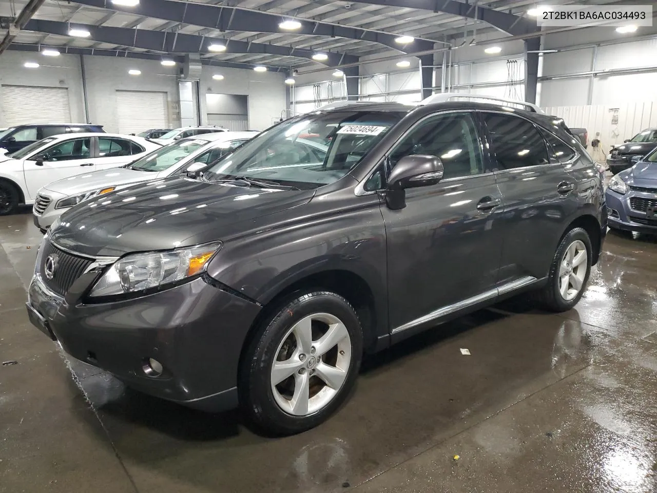 2010 Lexus Rx 350 VIN: 2T2BK1BA6AC034493 Lot: 75024694