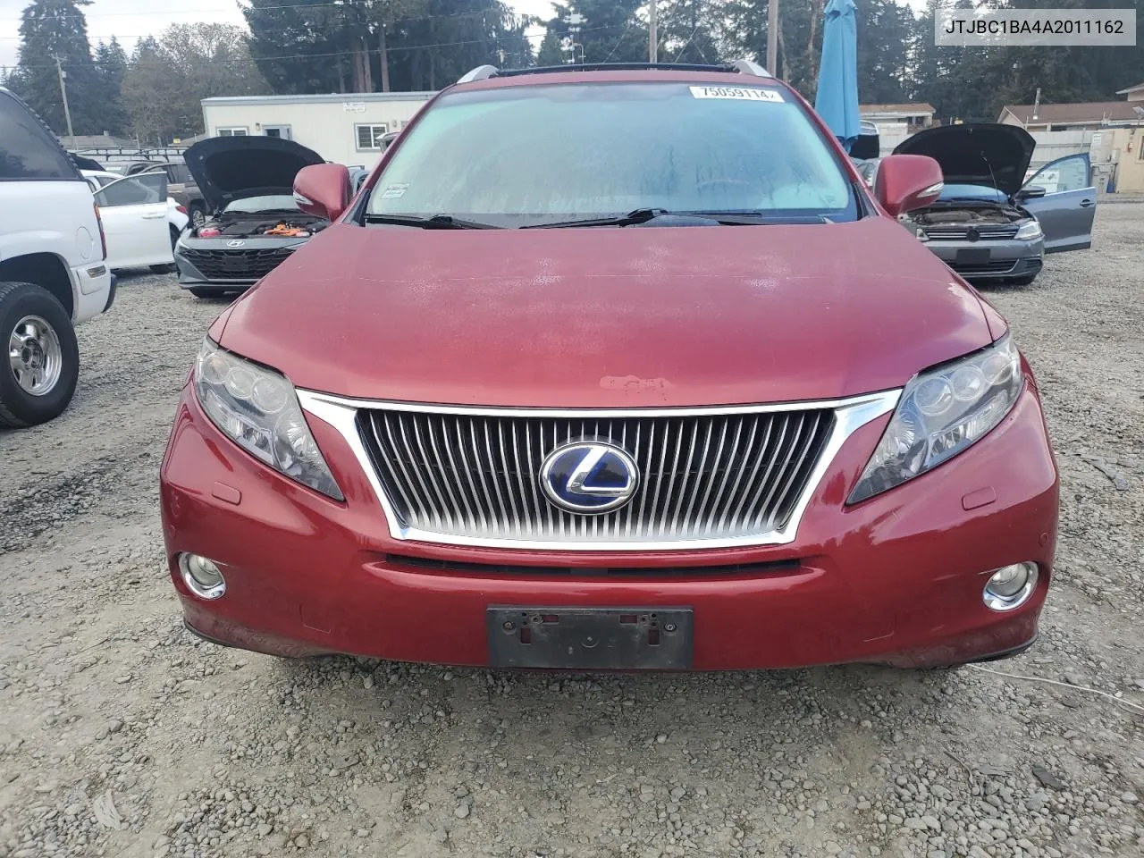 2010 Lexus Rx 450H VIN: JTJBC1BA4A2011162 Lot: 75059114