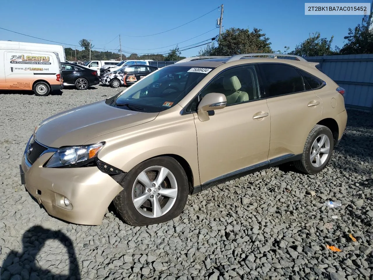 2010 Lexus Rx 350 VIN: 2T2BK1BA7AC015452 Lot: 75088434