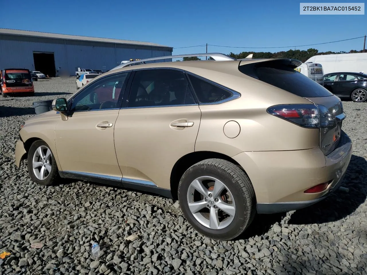 2010 Lexus Rx 350 VIN: 2T2BK1BA7AC015452 Lot: 75088434