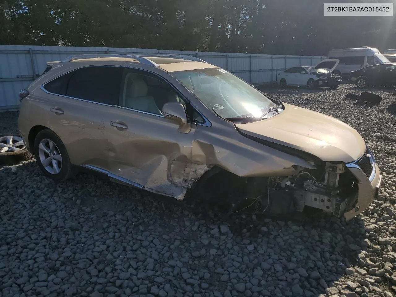 2010 Lexus Rx 350 VIN: 2T2BK1BA7AC015452 Lot: 75088434