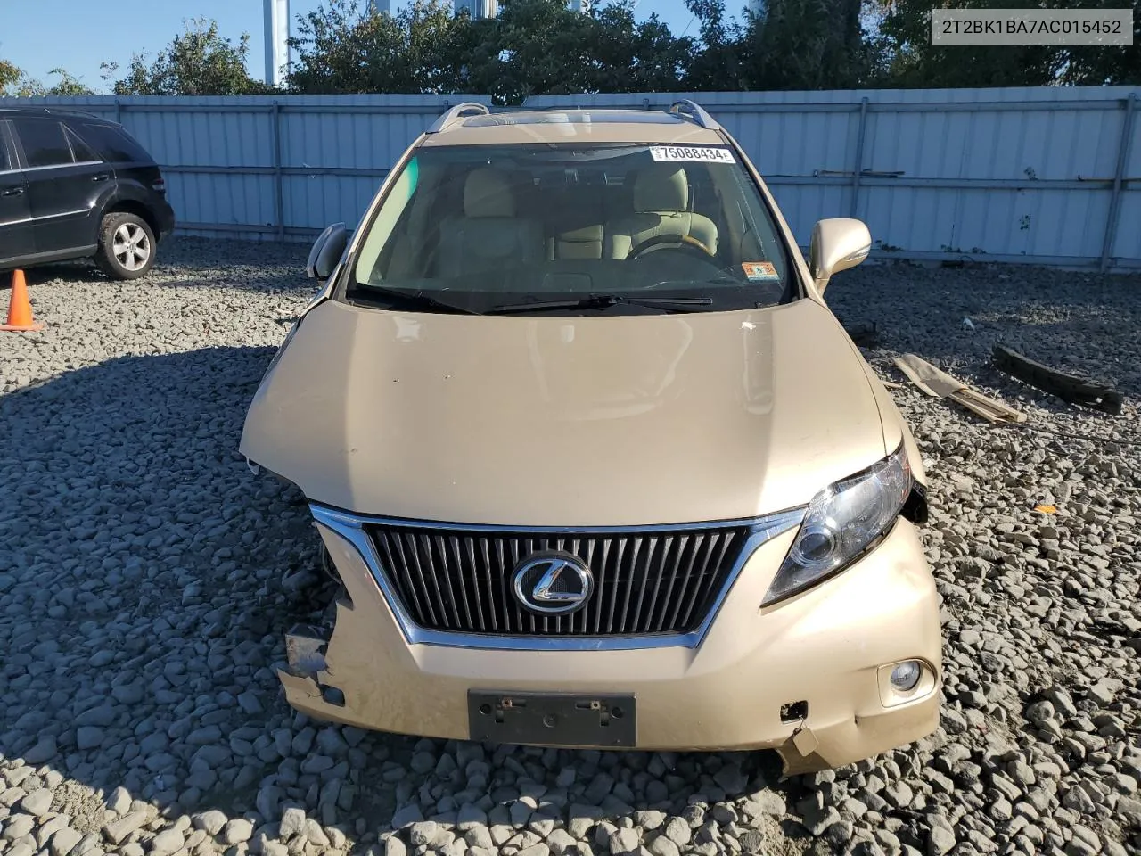 2010 Lexus Rx 350 VIN: 2T2BK1BA7AC015452 Lot: 75088434