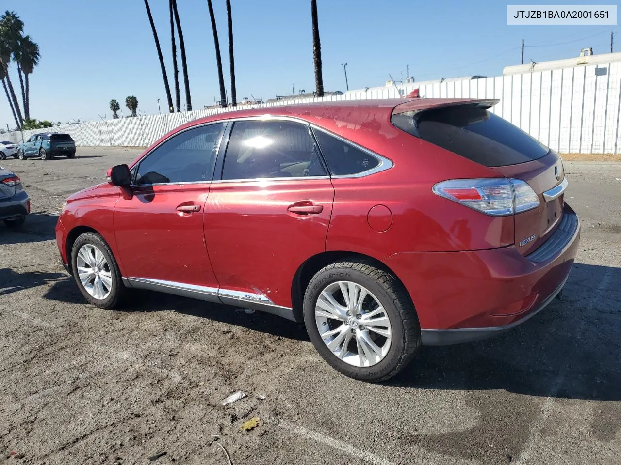 2010 Lexus Rx 450H VIN: JTJZB1BA0A2001651 Lot: 75307654