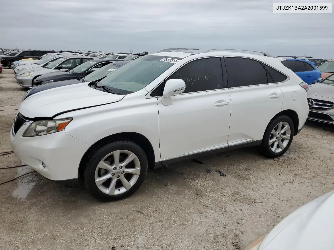 2010 Lexus Rx 350 VIN: JTJZK1BA2A2001599 Lot: 75412314