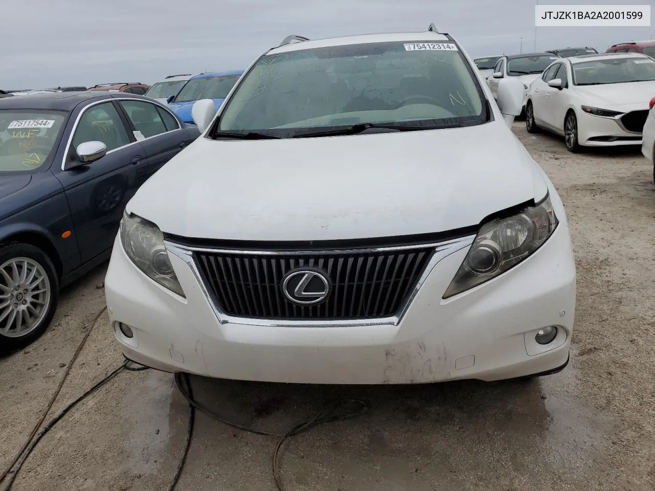 2010 Lexus Rx 350 VIN: JTJZK1BA2A2001599 Lot: 75412314