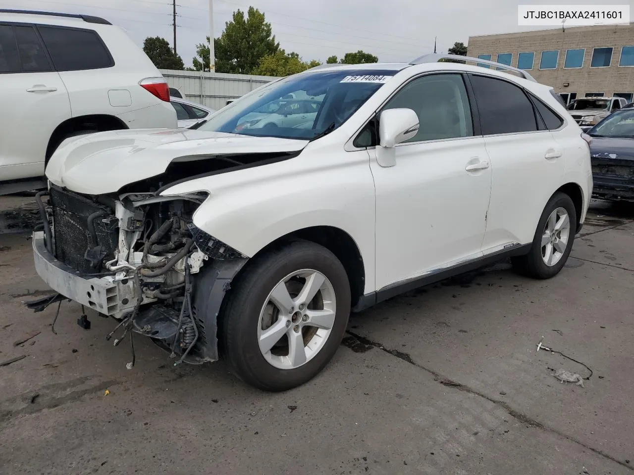 2010 Lexus Rx 450H VIN: JTJBC1BAXA2411601 Lot: 75714084