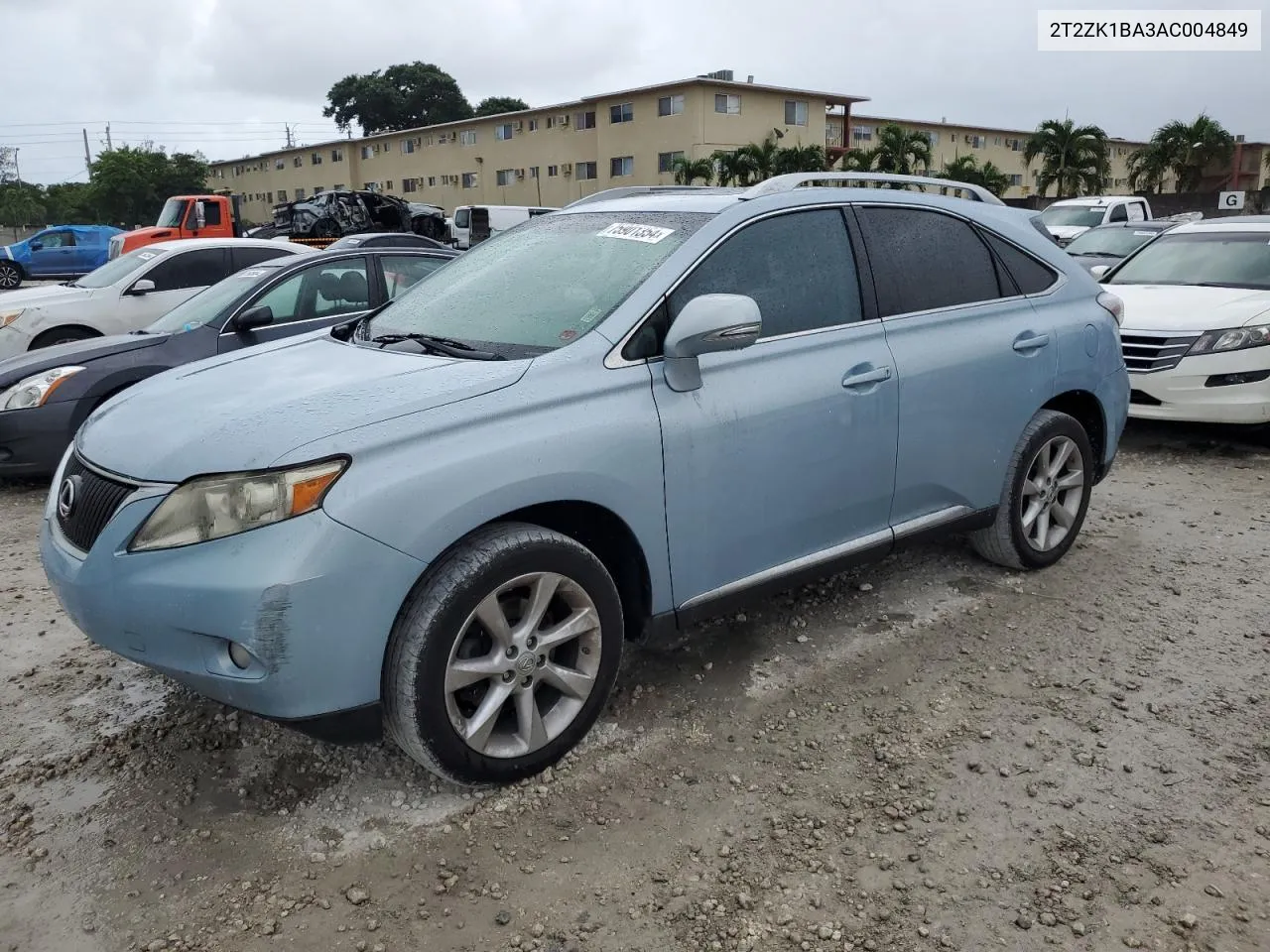 2010 Lexus Rx 350 VIN: 2T2ZK1BA3AC004849 Lot: 75901354