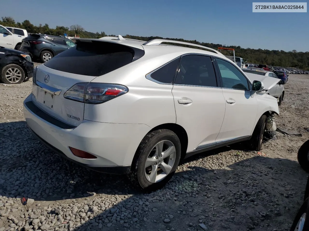 2010 Lexus Rx 350 VIN: 2T2BK1BA8AC025844 Lot: 75913564