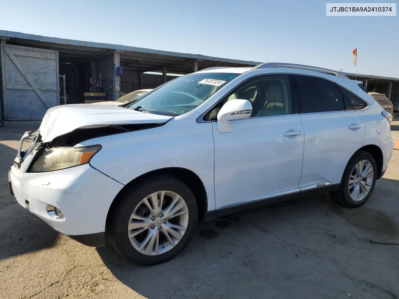 2010 Lexus Rx 450H VIN: JTJBC1BA9A2410374 Lot: 76107324