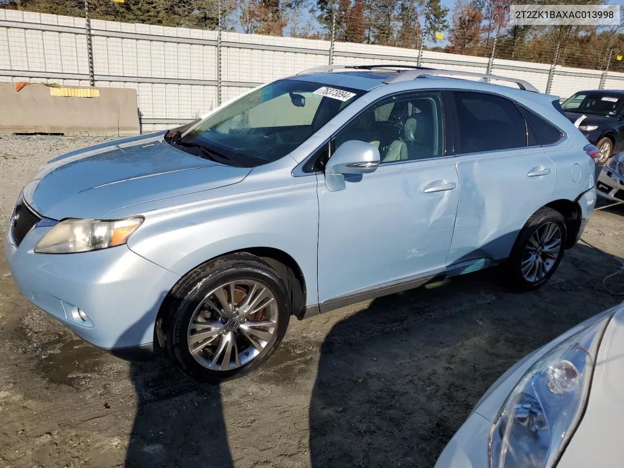 2010 Lexus Rx 350 VIN: 2T2ZK1BAXAC013998 Lot: 76373894