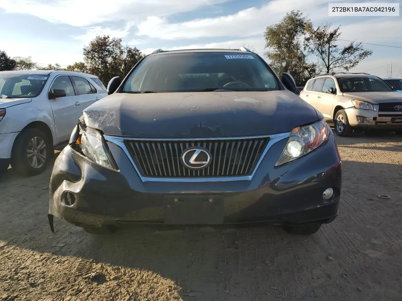 2010 Lexus Rx 350 VIN: 2T2BK1BA7AC042196 Lot: 77757504