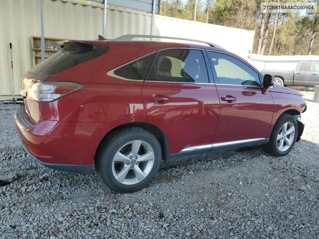 2010 Lexus Rx 350 VIN: 2T2BK1BA4AC050904 Lot: 77980814